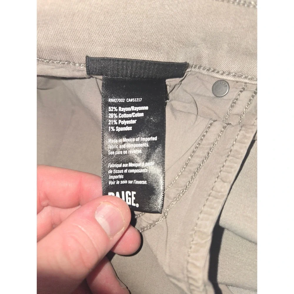 PAIGE FEDERAL Slim Straight‎ Jeans Pants MENS SIZE 40 Vintage Murky Mist